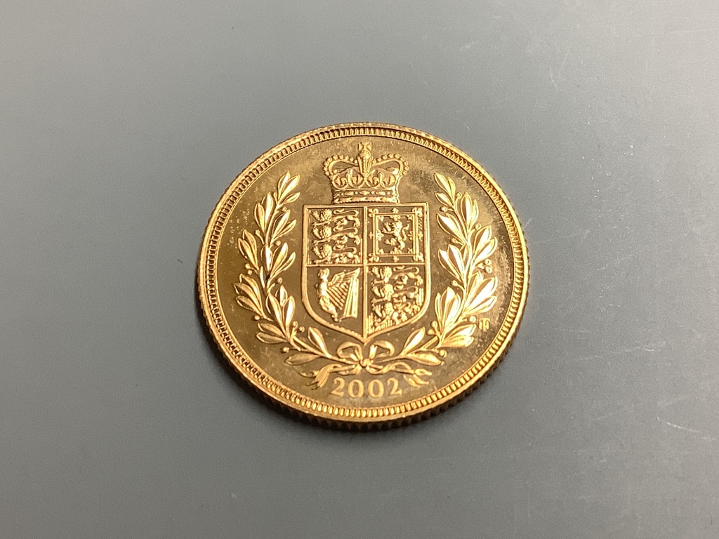 An Elizabeth II gold sovereign, 2002.